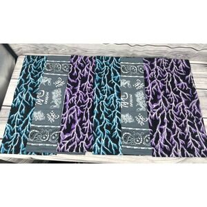 LOT OF 6 VINTAGE 100% COTTON BANDANAS‎ / HANKERCHIEFS-MULTI COLOR-BRAND NEW  *11